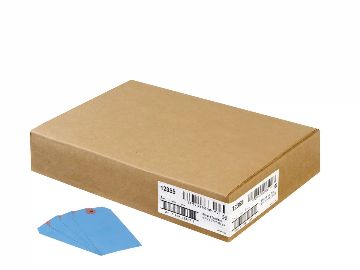 Avery® Shipping Tags 12355, Unstrung, Blue, 4-3/4" x 2-3/8", 1,000 Tags