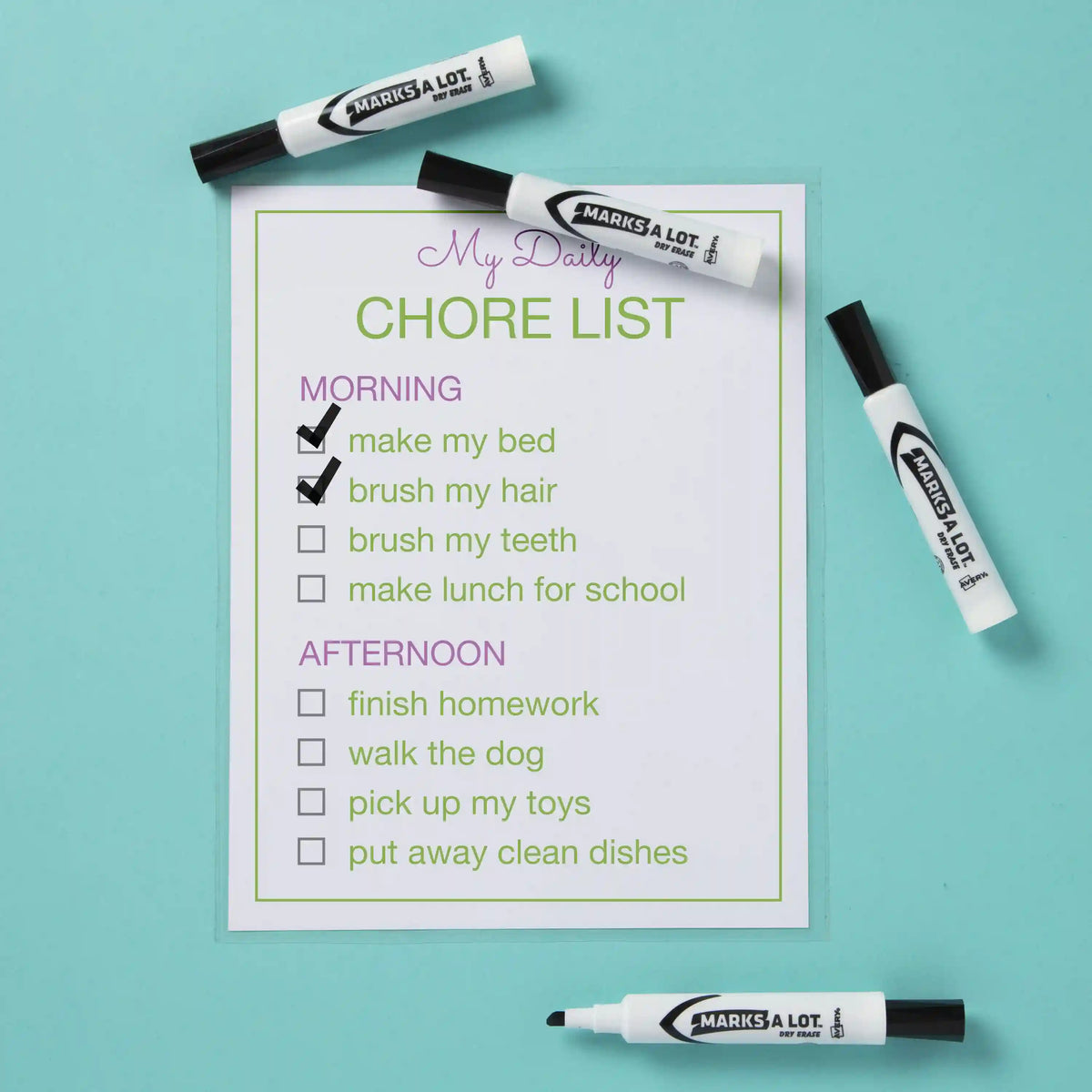 Avery(R) Marks A Lot(R) Desk-Style Dry Erase Markers, Black, Value Pack of 36