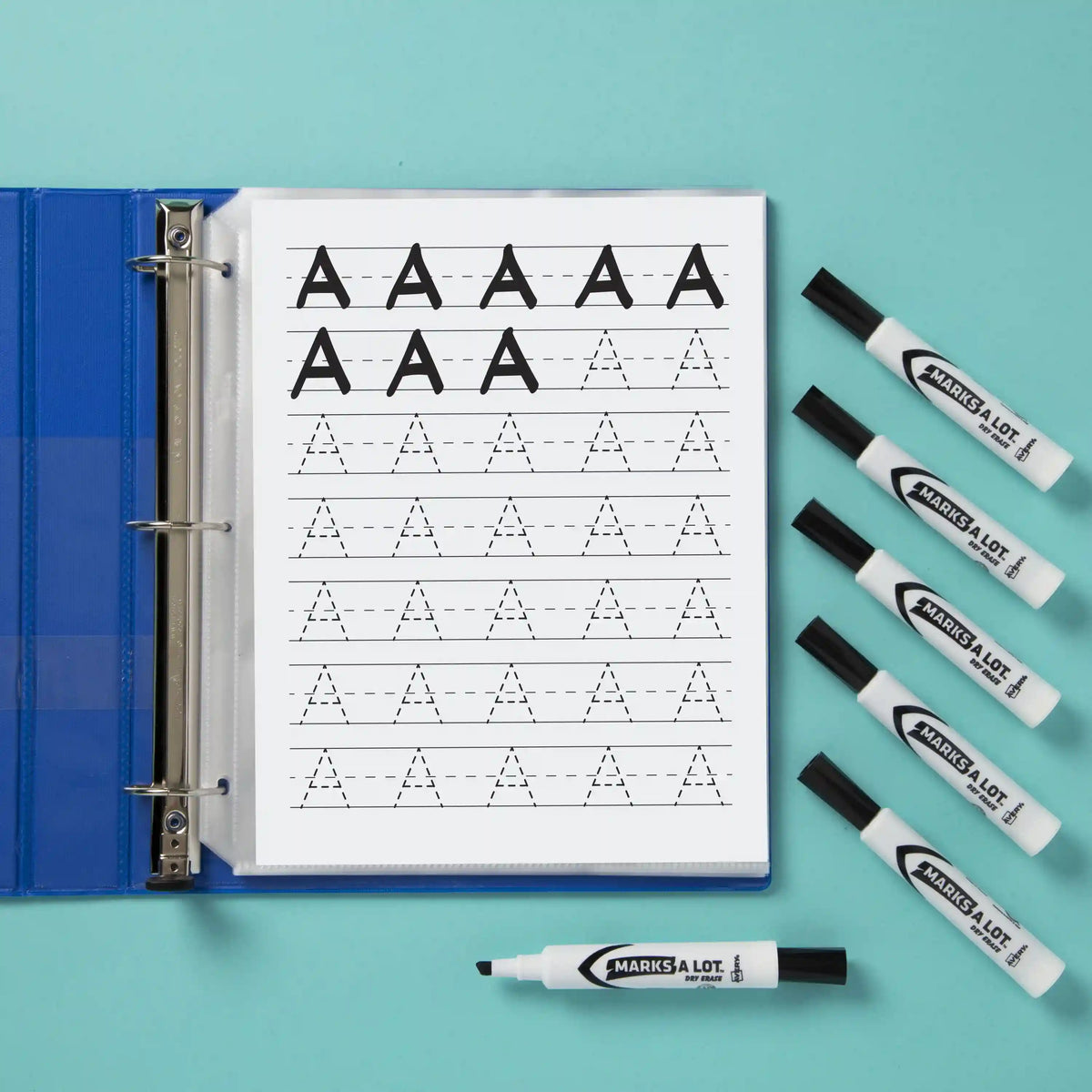 Avery(R) Marks A Lot(R) Bulk Value Pack Dry Erase Markers, White Board Markers with Chisel Tip, 200 Black