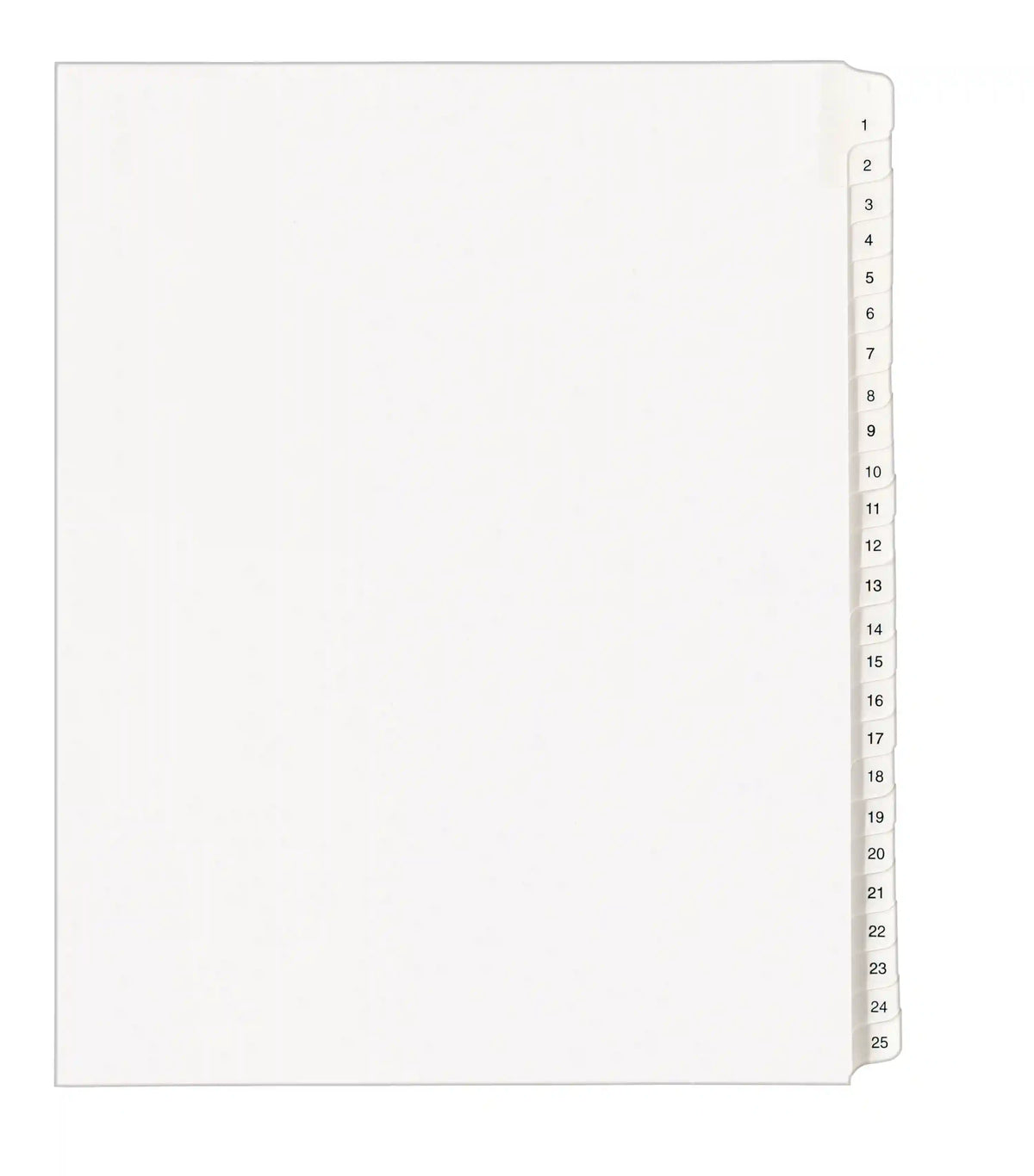 Avery® 1-25 Legal Exhibit Dividers for 3 Ring Binders, 25-Tab Set, Allstate® Style, 1 Binder Divider Set