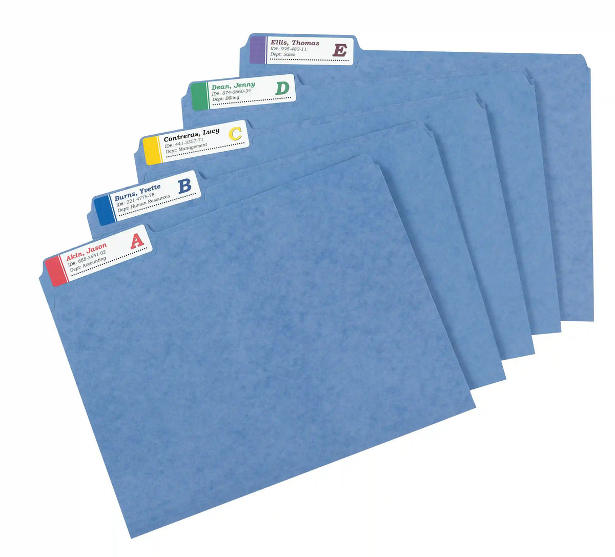 TrueBlock® Extra Large File Folder Labels, 15/16" x 3-7/16", 450 Printable Labels, Permanent, Assorted Colors