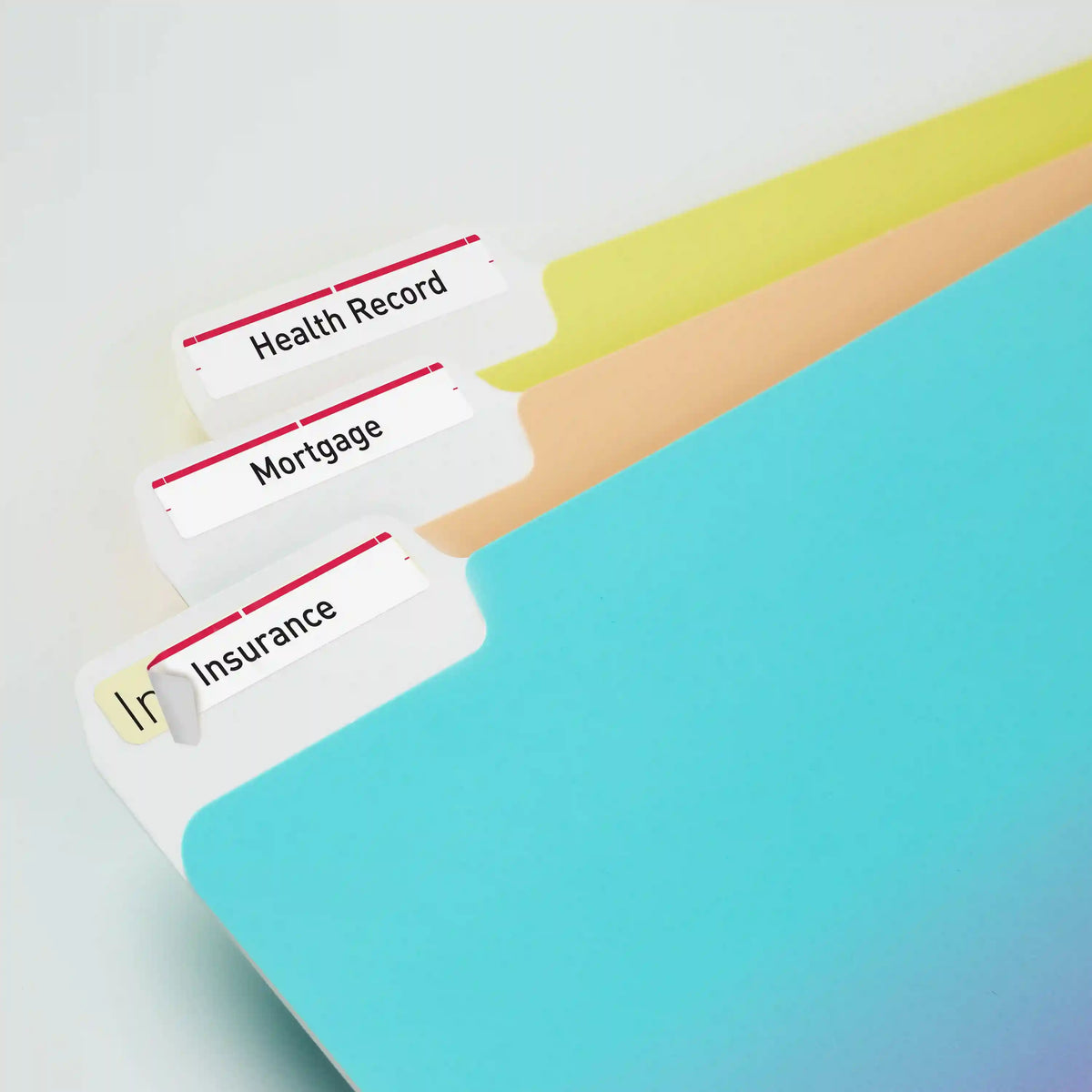 TrueBlock® File Folder Labels, 2/3” x 3-7/16”, 1,500 Printable Labels, Permanent Adhesive, White/Red