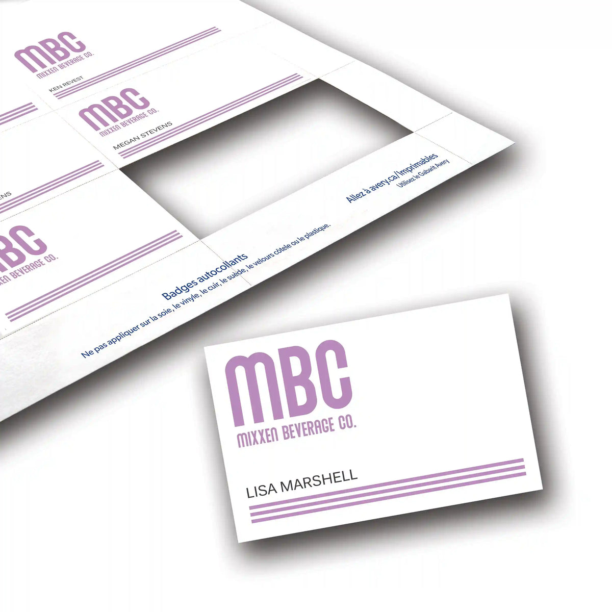 Avery® Name Badge Insert Refills, 3" x 4", White, 300 Printable Name Tag Inserts