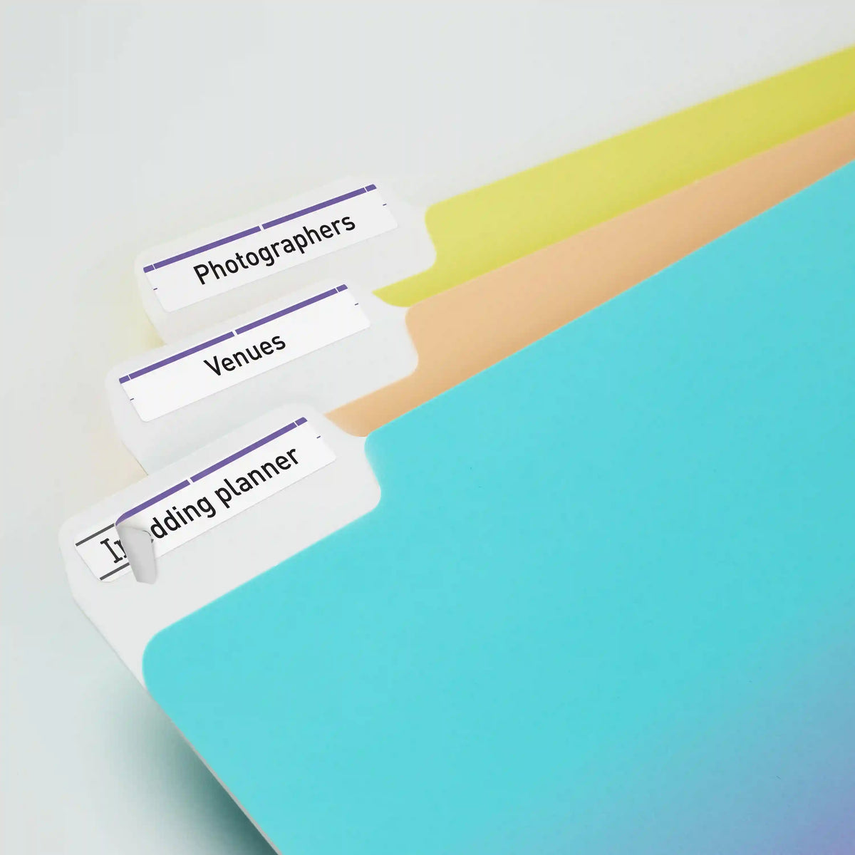 TrueBlock® File Folder Labels, 2/3” x 3-7/16”, 750 Printable Labels, Permanent Adhesive, White/Purple