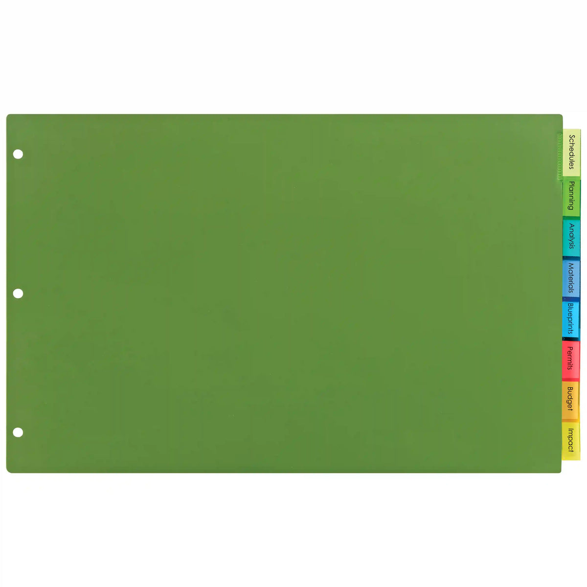 Avery® 8-Tab Binder Dividers, 11" x 17" Big Tab™ Insertable Plastic Binder Dividers, Big Tab™, Multicolor, 1 Set