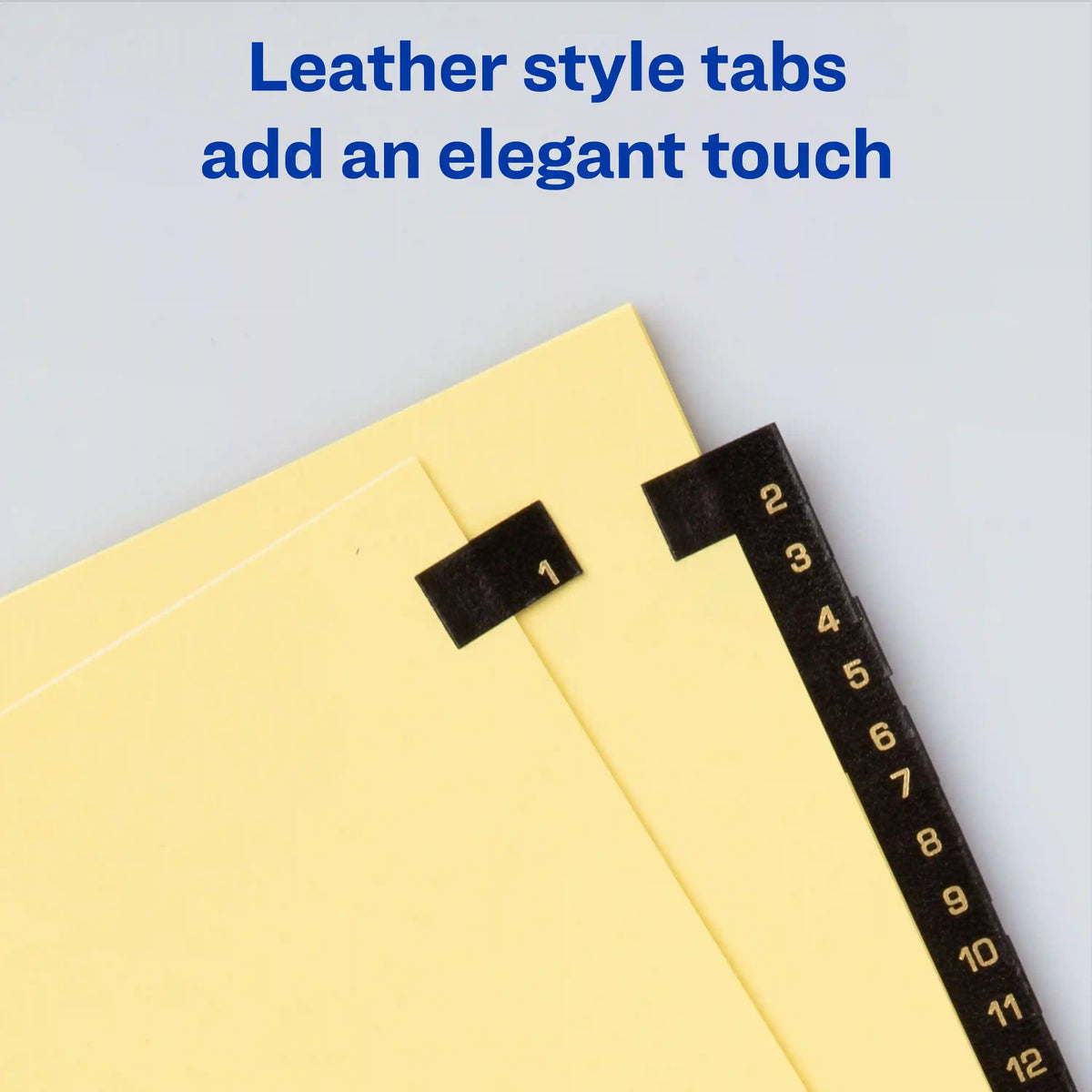 Avery® Black Leather Preprinted Dividers,  31-Tab Set, 1-31