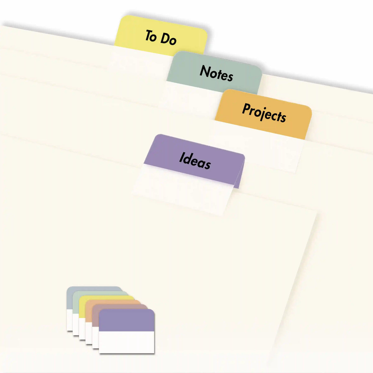 Avery® Printable Tabs, Plastic, Self-Adhesive, Repositionable, 1-3/4" Assorted Colors, 80 Tabs