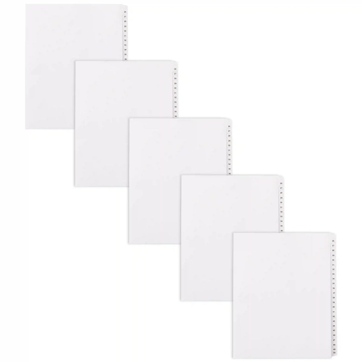 Avery® 26-50 Legal Exhibit Dividers for 3 Ring Binders, 25-Tab Sets, Allstate® Style, 5 Binder Divider Sets