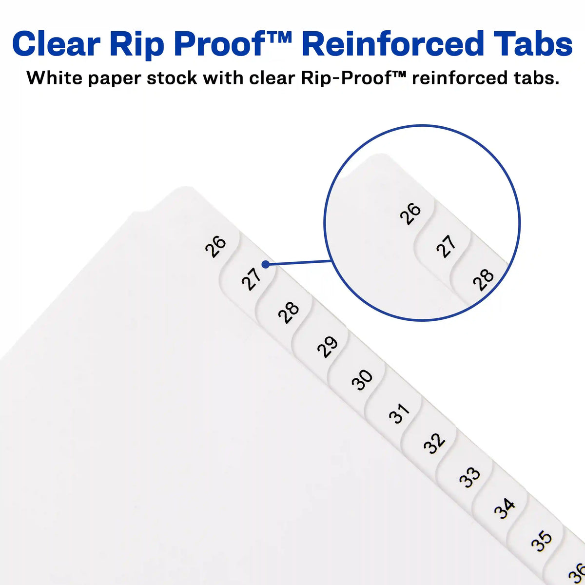 Avery® 26-50 Legal Exhibit Dividers for 3 Ring Binders, 25-Tab Sets, Allstate® Style, 5 Binder Divider Sets