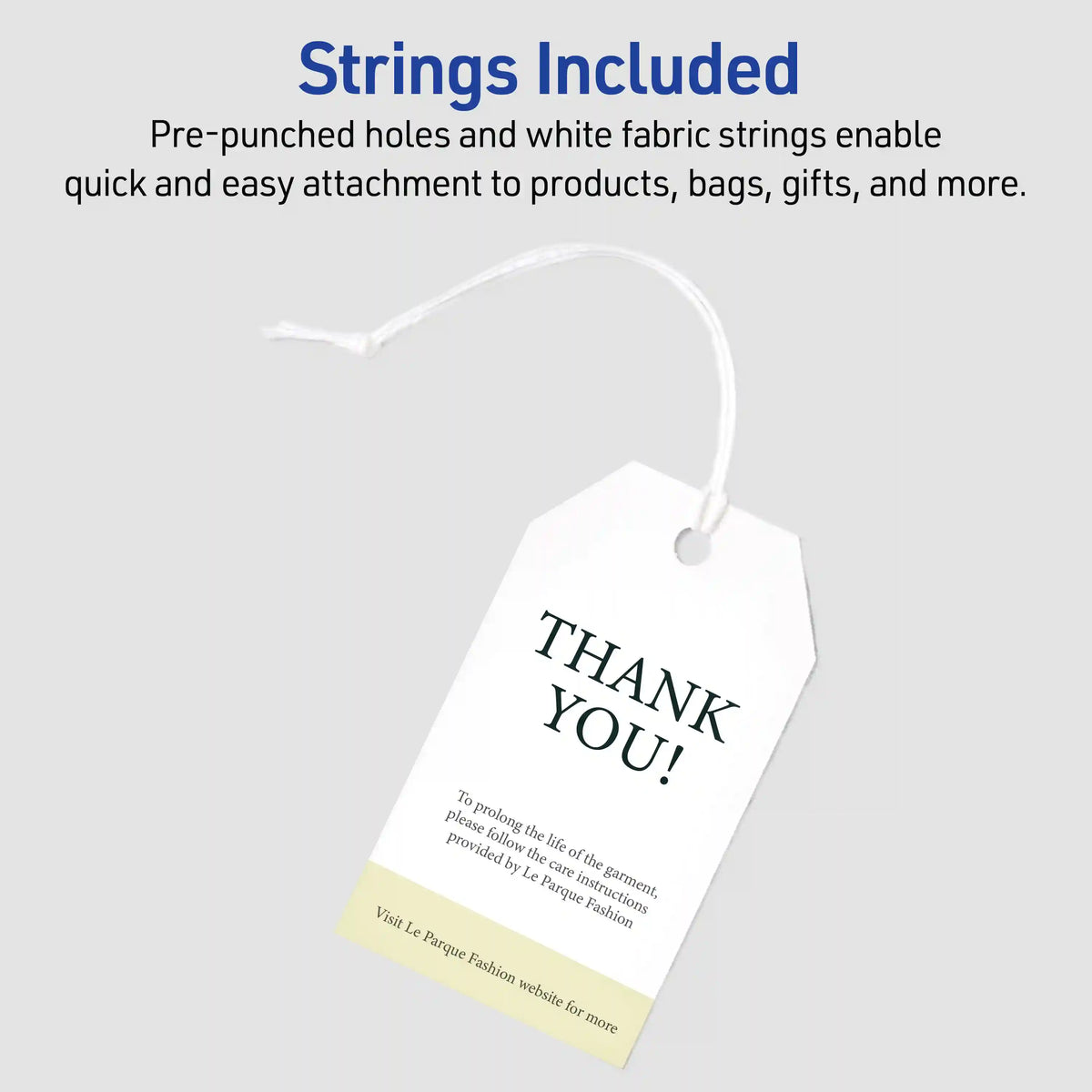 Avery® Rectangular Tags with Sure Feed®, 2" x 3-1/2", White, 96 Printable Tags with String
