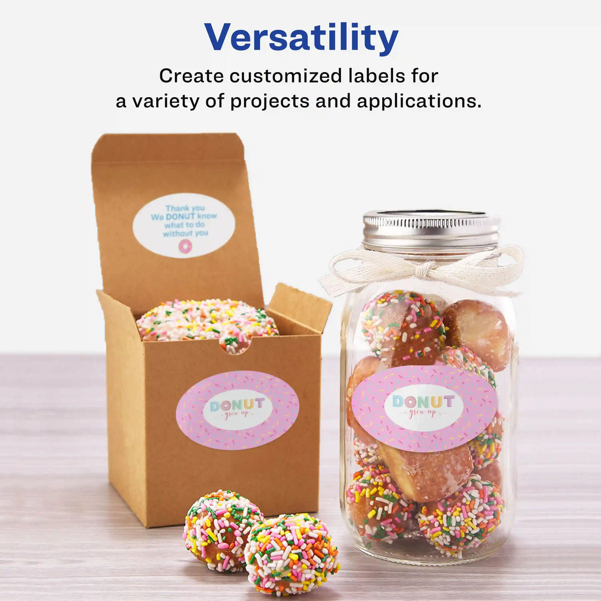 Avery® 1-1/2" x 2-1/2" Oval Labels with Sure Feed, 180 Labels, Permanent Adhesive, Glossy White