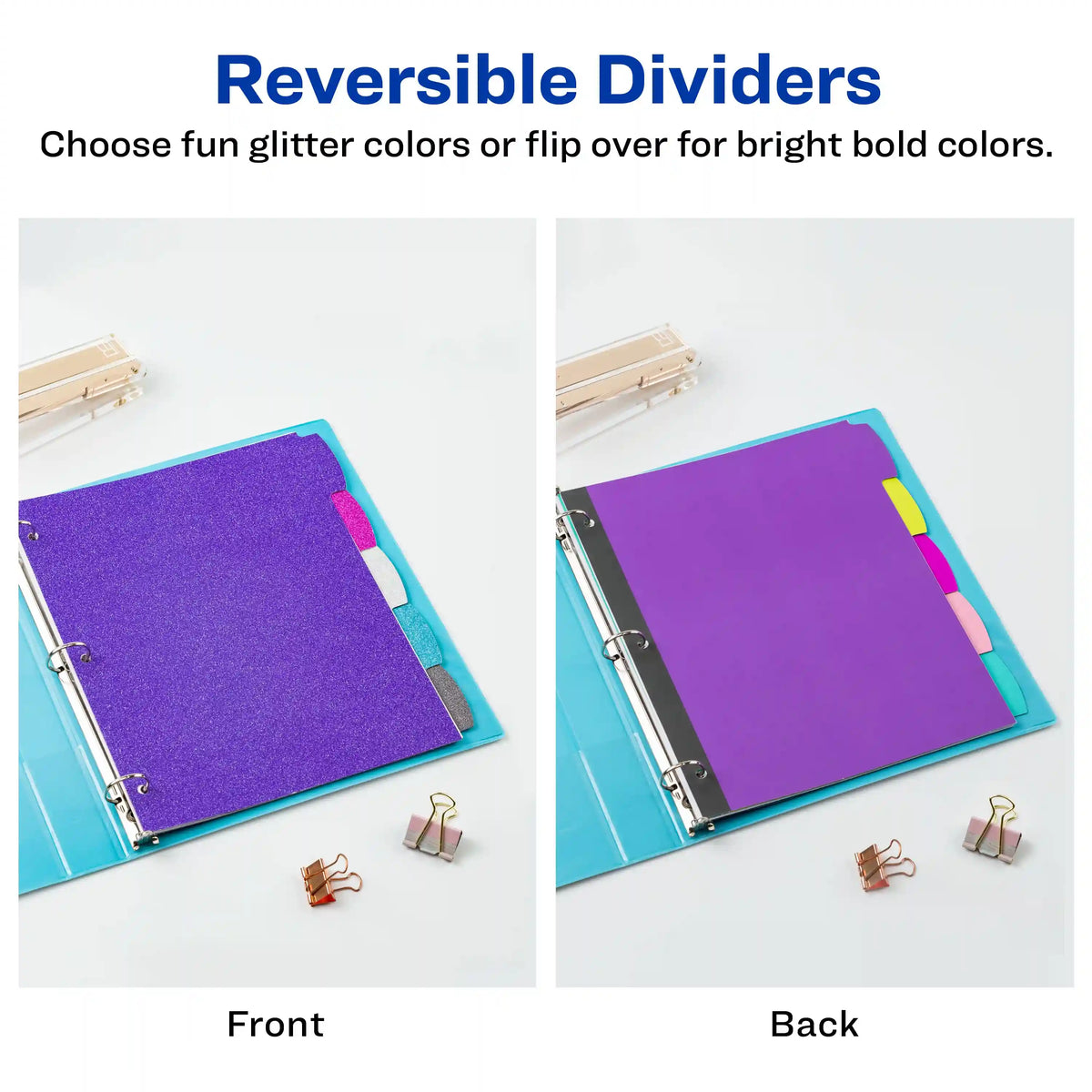 Avery® Big Tab™ Reversible Fashion Dividers, 5-Tab Set, Assorted Colors