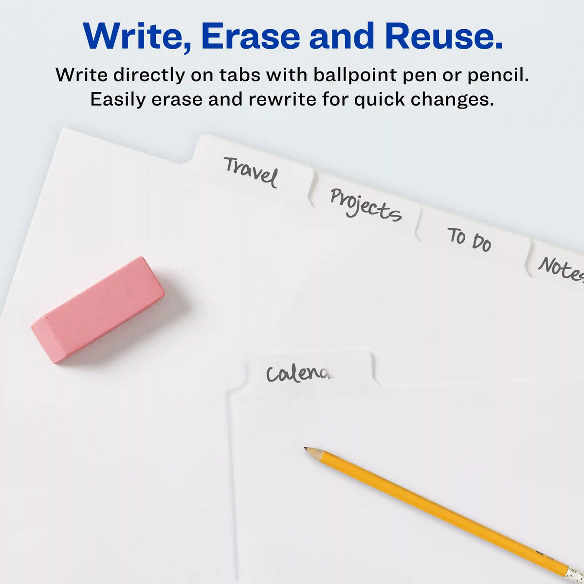 Avery® Big Tab™ Write & Erase Dividers for 3 Ring Binders, 5-Tab Set, 1 Binder Divider Set