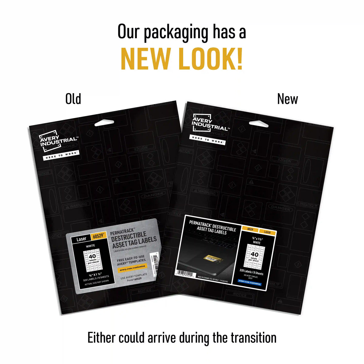 Avery® PermaTrack® Destructible Asset Tag Labels, 3/4" x 1-1/2", 320 Labels
