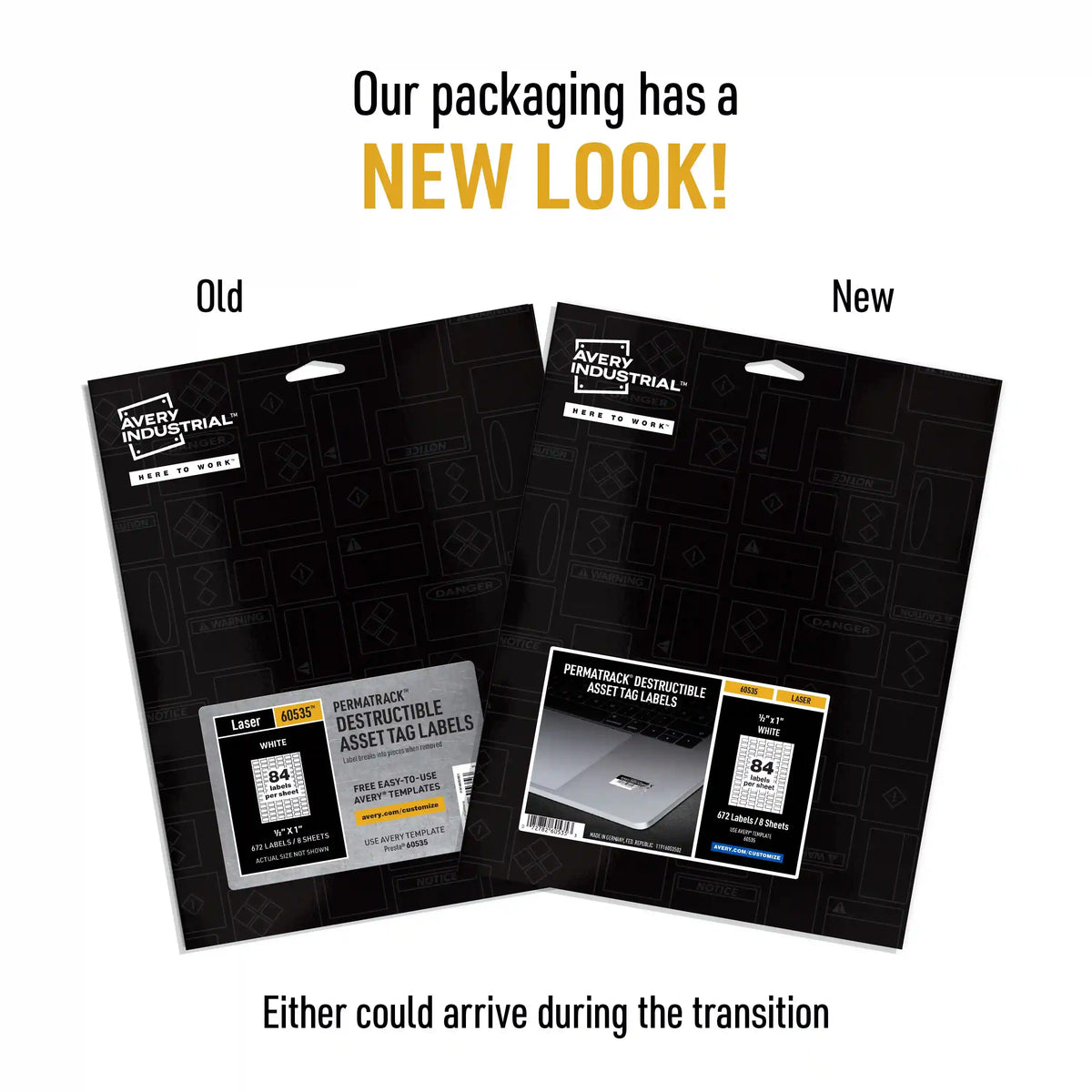 Avery® PermaTrack® Destructible Asset Tag Labels, 1/2" x 1", 672 Labels