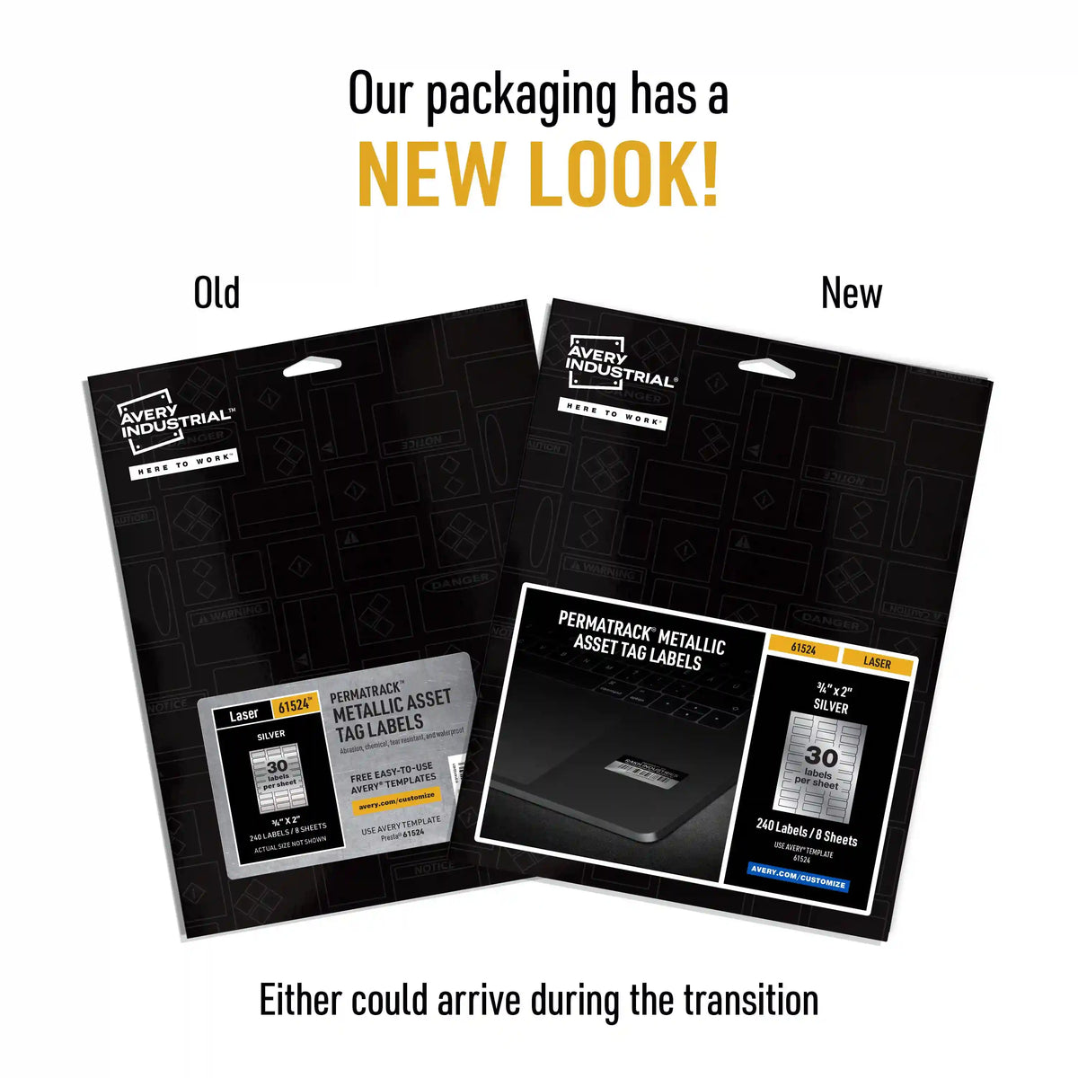 Avery® PermaTrack® Metallic Asset Tag Labels, 3/4" x 2", 240 Labels