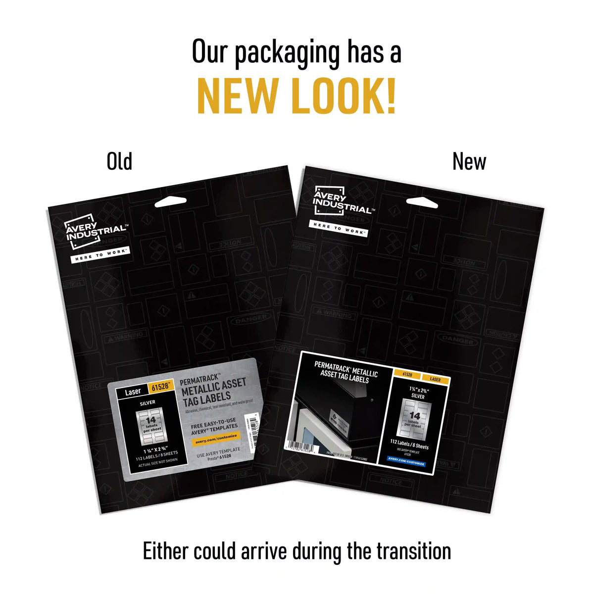 Avery® PermaTrack® Metallic Asset Tag Labels, 1-1/4" x 2-3/4", 112 Labels