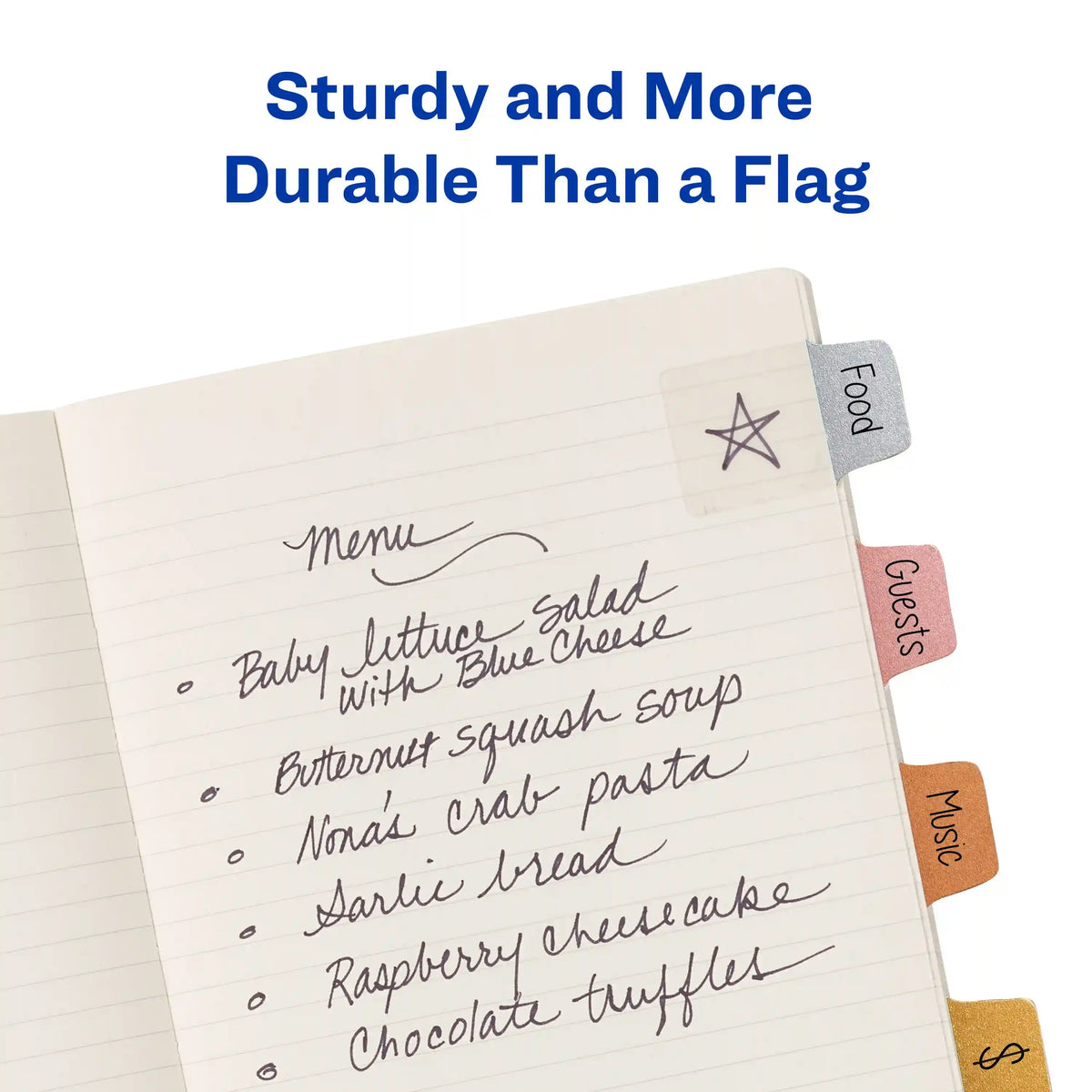 Avery® Ultra Tabs®, Assorted Metallic Colors, 1" x 1.5", 40 Repositionable Mini Tabs, 2-Side Writable