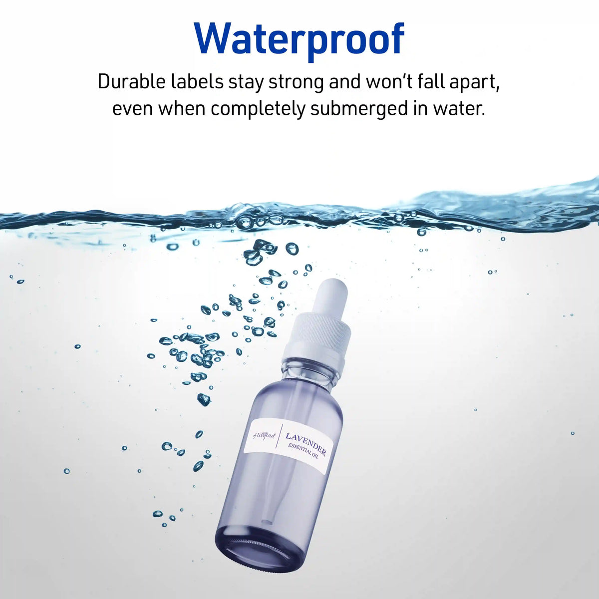 Waterproof Labels with Ultrahold® Permanent Adhesive, Sure Feed™, TrueBlock®, Laser, 15,000 Labels, 1" x 2-5/8"