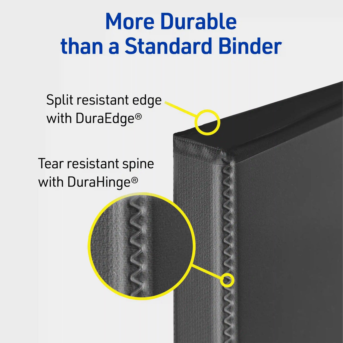 Avery® Durable View 3 Ring Binders, 2 Inch Slant Rings, 530-Sheet Capacity, Assorted Dark Colors (4-Pack of 05638)