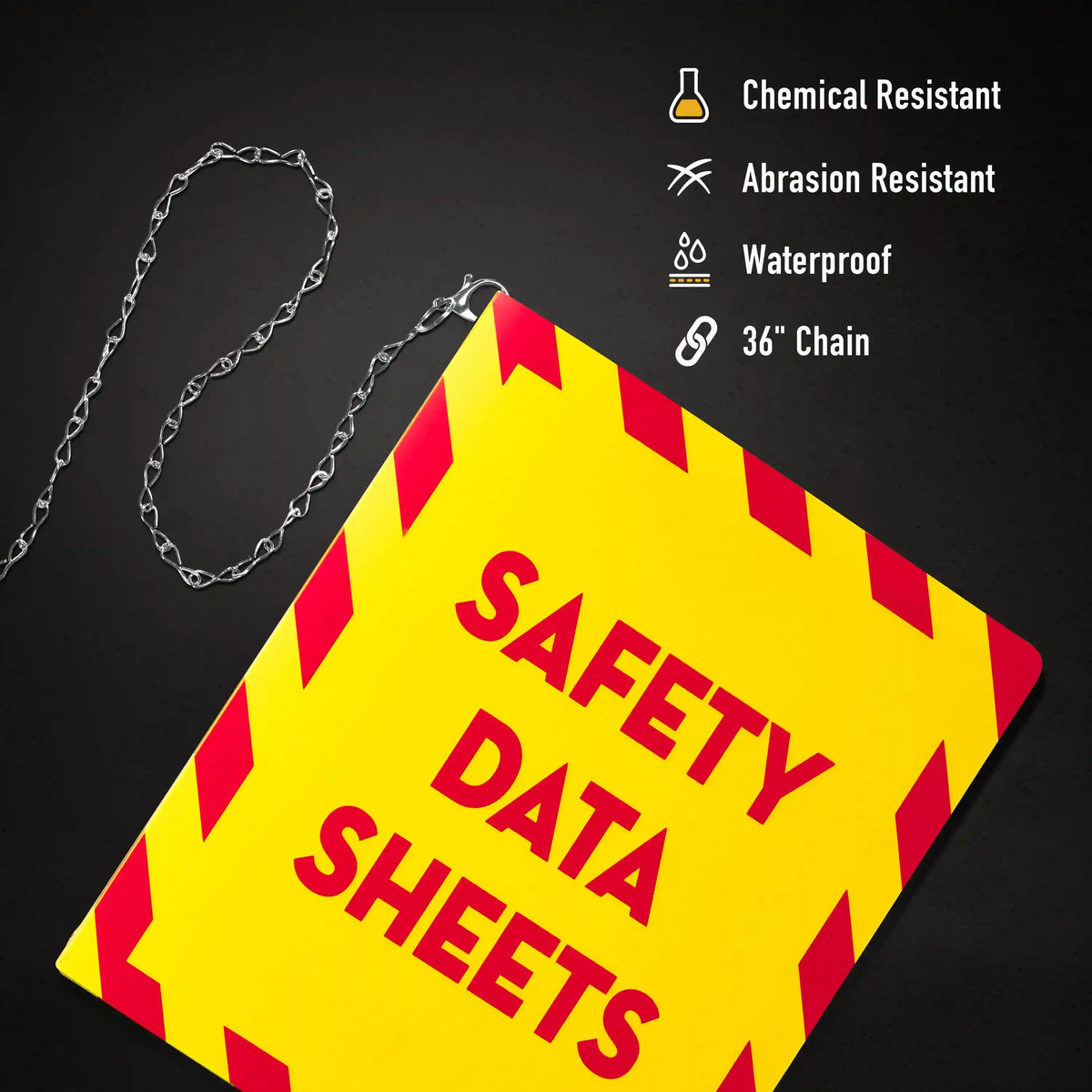 UltraDuty™ SDS Binder with Chain, Durable 3 Ring Poly Binder, 1.5" Slant Rings, 375-Sheet Capacity